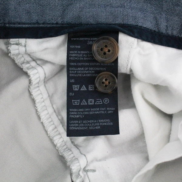 Tommy Hilfiger Men's Tailored Fit Pants 38x34 Beige Casual Belt Loops