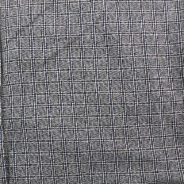 Jos A Bank Men's XXL Gray White Plaid Button Up Long Sleeve Casual Shirt