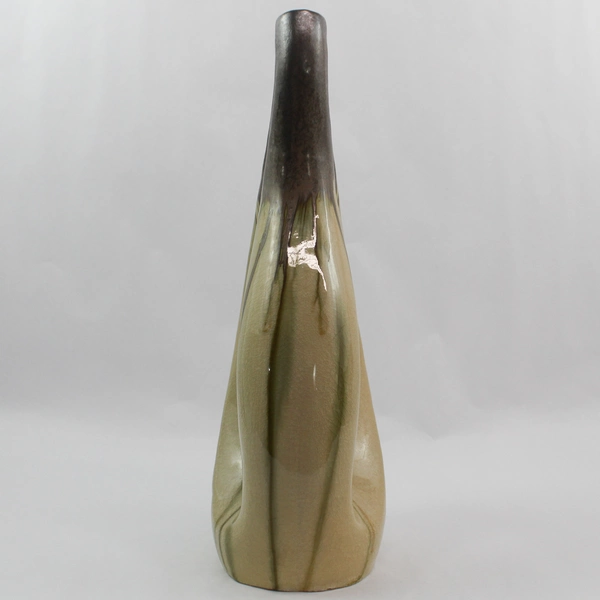 La Dolce Vita JJG Designs 16.5" Reactive Sand Ceramic Vase for Flowers