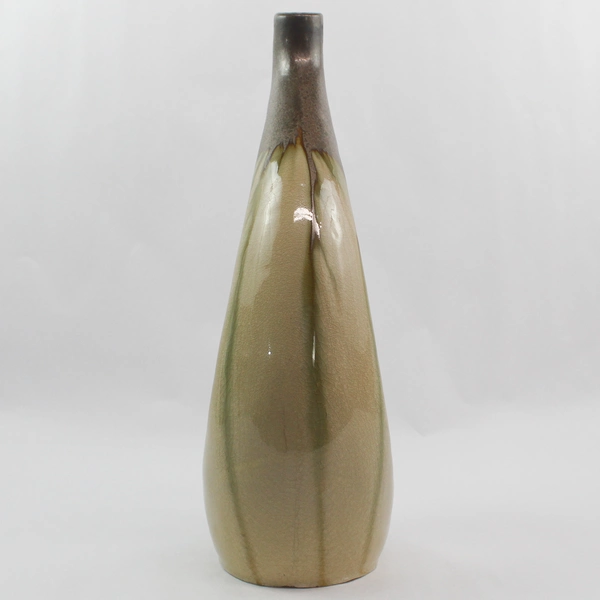 La Dolce Vita JJG Designs 16.5" Reactive Sand Ceramic Vase for Flowers