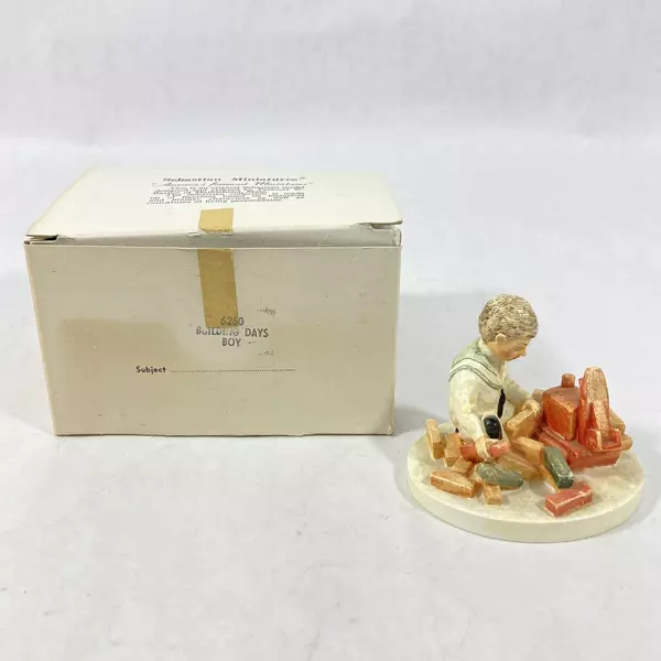 Vtg 1979 Sebastian Miniatures Building Days Boy Figurine #6260 with Box