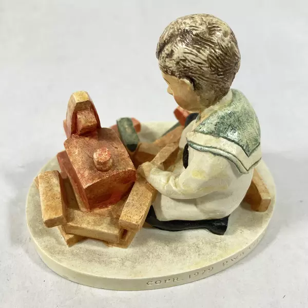 Vtg 1979 Sebastian Miniatures Building Days Boy Figurine #6260 with Box