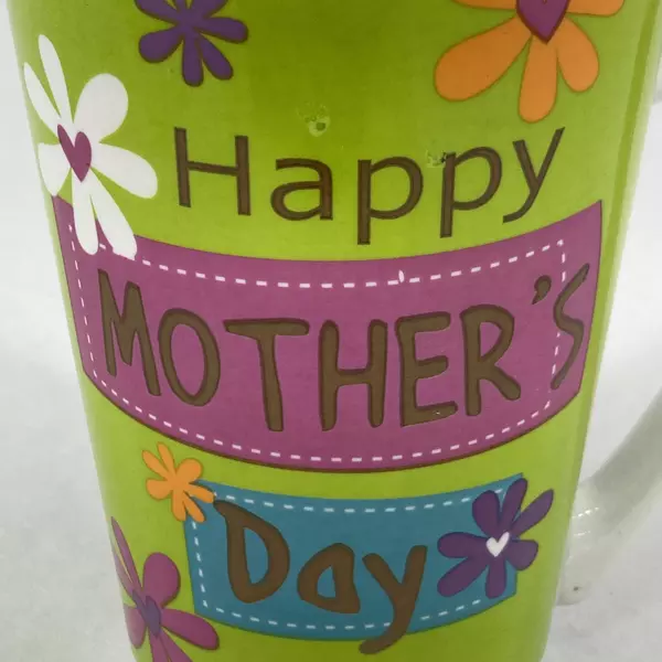 MTY Happy Mother's Day Mug Lime Green Floral Cup - Pre-Owned Gift Idea