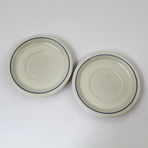 Vintage Pfaltzgraff Yorktowne Saucer Plates Set of 2 Blue Floral Stoneware