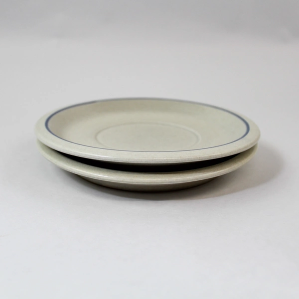 Vintage Pfaltzgraff Yorktowne Saucer Plates Set of 2 Blue Floral Stoneware