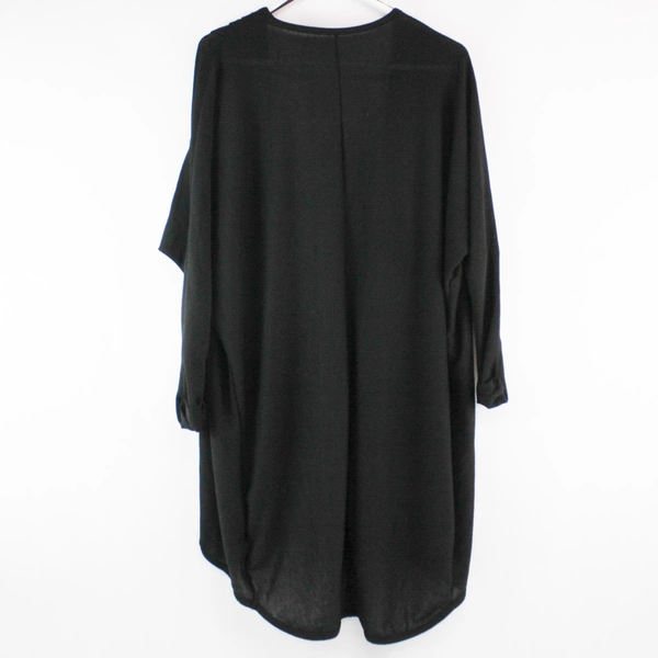 Nymphe Cardigan Sweater Women's Size Small Black Open Front Short Sleeves