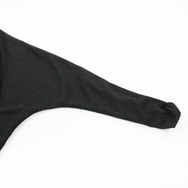 Nymphe Cardigan Sweater Women's Size Small Black Open Front Short Sleeves