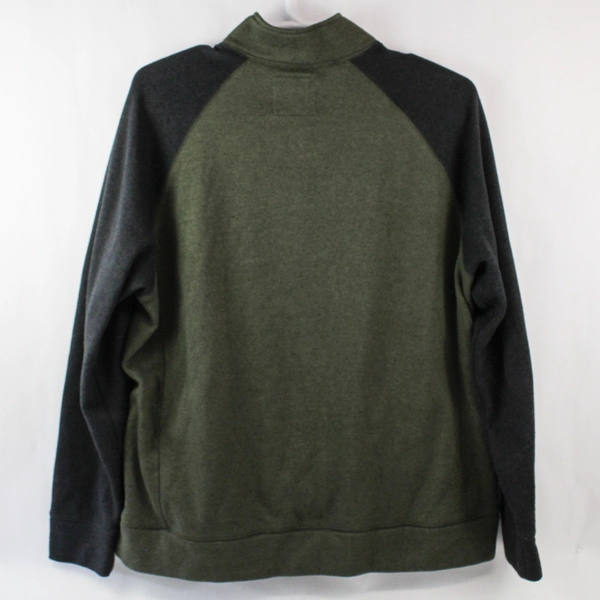 Sonoma Men's Pullover Fleece Green Black XXL Long Sleeve Pockets Pre-owned