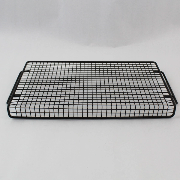 Black Metal Wire Rack with Handles for Kitchen Organization - Pre-Owned