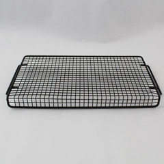 Black Metal Wire Rack with Handles for Kitchen Organization - Pre-Owned