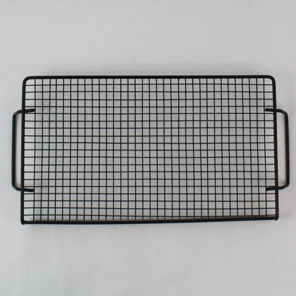 Black Metal Wire Rack with Handles for Kitchen Organization - Pre-Owned