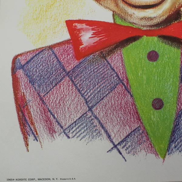 Dianne Dengel 1965 Kordite Corp Set of 4 Clown Art Prints 11x14 Collectible