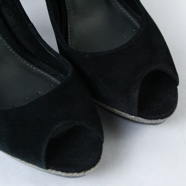 Geox Respira Black Stilettos Women's Size 37 US 6.5 Heels Made in Brazil