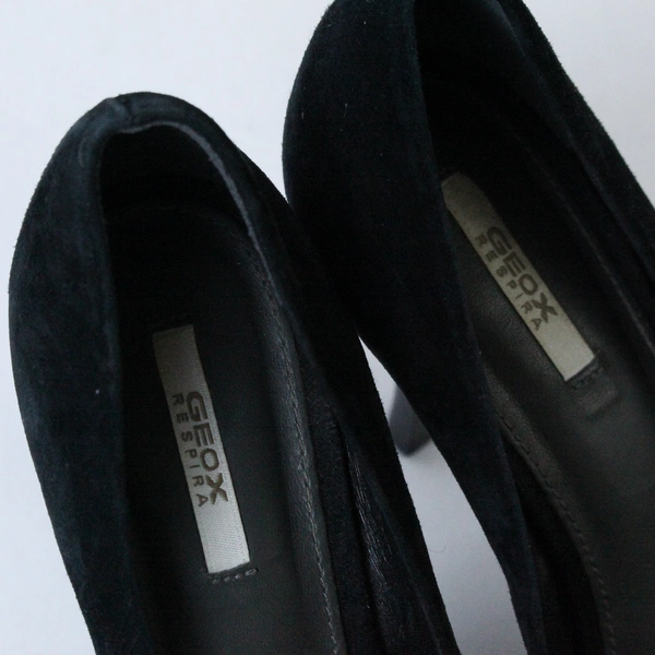 Geox Respira Black Stilettos Women's Size 37 US 6.5 Heels Made in Brazil