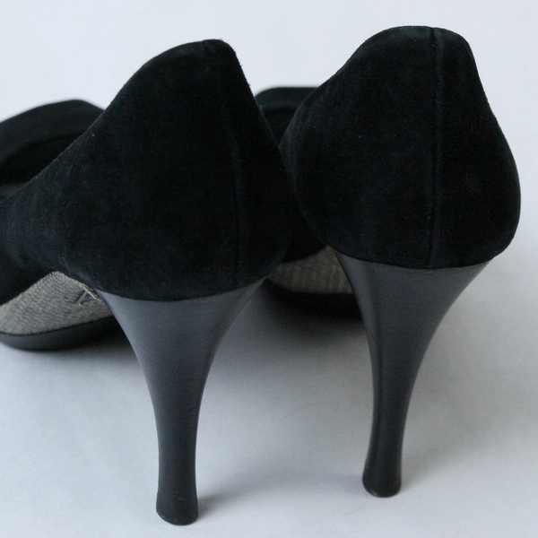 Geox Respira Black Stilettos Women's Size 37 US 6.5 Heels Made in Brazil