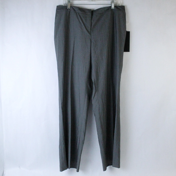 Semantiks Women's Size 14P Dress Slacks Gray Pinstripe - New with Tags