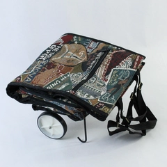 Multicolored Canvas Garment Bag with Wheels & Hooks - 25.25" Tall