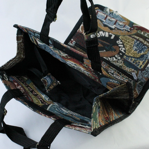 Multicolored Canvas Garment Bag with Wheels & Hooks - 25.25" Tall