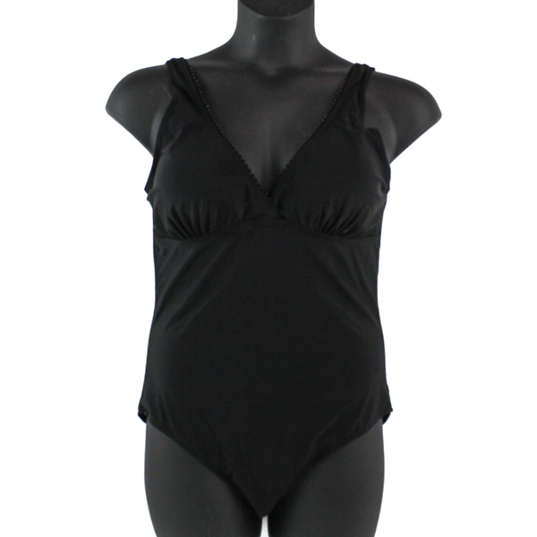 Black One Piece Bathing Suit Women Size 56 Swimwear Pre-Owned Summer Pool