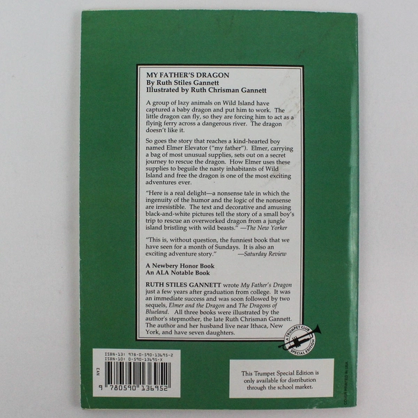 My Father's Dragon 1948 Trumpet Club Edition Book by Ruth Stiles Gannett