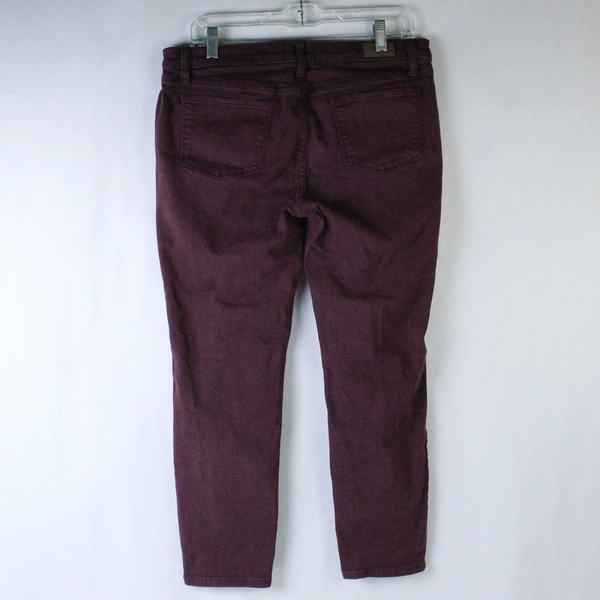 Lakeview Denim Jeans Women's Size 33 Maroon Straight Leg Pre-Owned