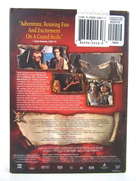 Pirates of the Caribbean The Curse of the Black Pearl DVD Set Disney 2003