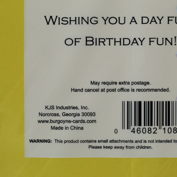 Burgoyne 3D Happy Birthday Card Sealed New 5"x7" Party Greeting