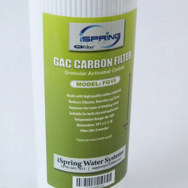 iSpring Water Systems GAC Carbon Filter Model FG15 Granular Activated Carbon