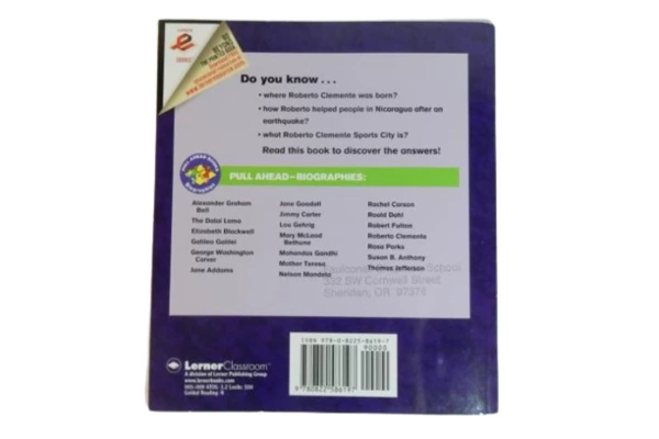 Roberto Clemente: A Life of Generosity Paperback 2008 Lerner Pre-owned Book