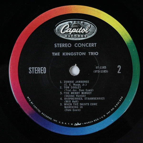 The Kingston Trio Stereo Concert Vinyl LP 1958 Capitol ST1183 - Used