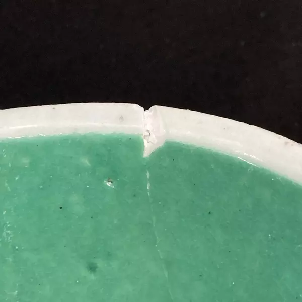 19th Century Nyonya Porcelain Bowl Rooster Flower Design Made in China As-Is