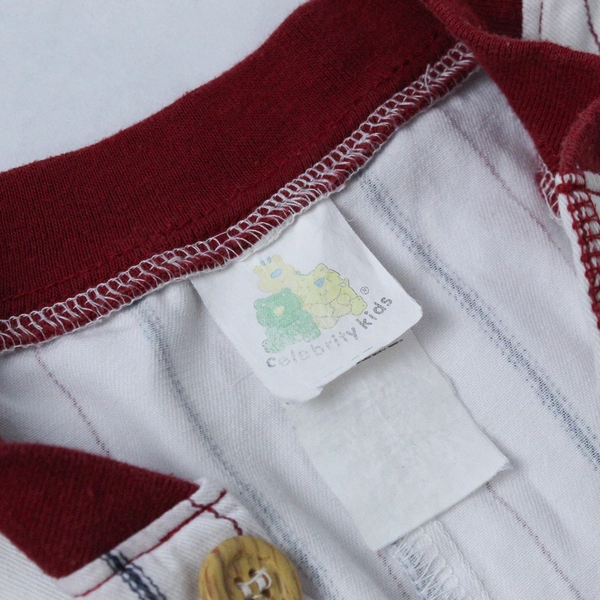 Celebrity Kids Red White Blue Striped One-Piece, Infant 24 Months, Pre-Owned