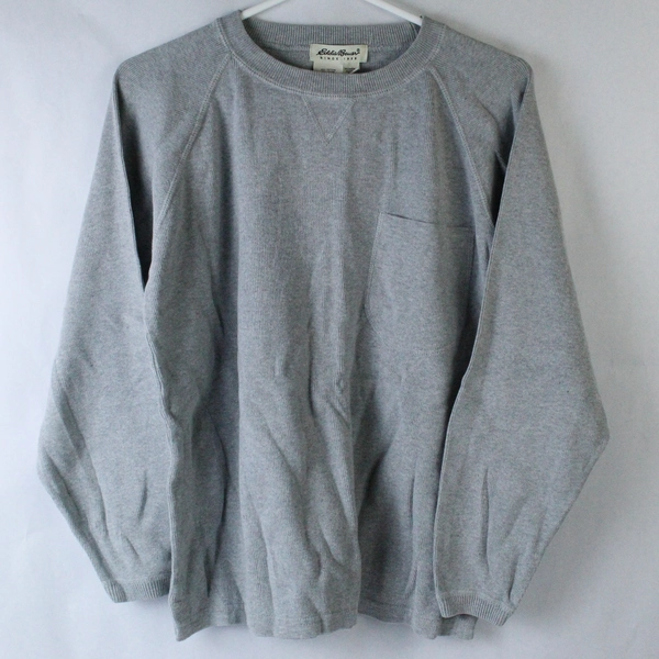 Eddie Bauer Women's Gray Sweatshirt Size SP Long Sleeve with Chest Pocket