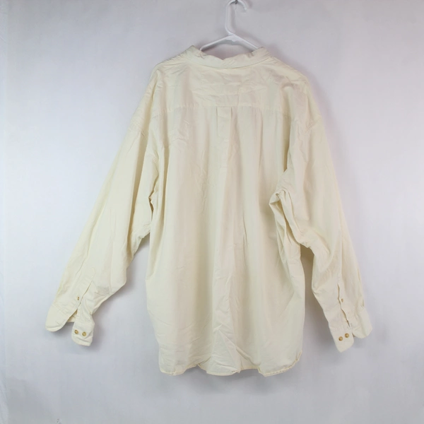 TGI Friday's Men's XXL Pale Yellow Button-Up Long Sleeve Shirt - Good Condition