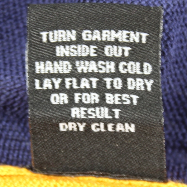 Zac & Rachel Women's Size M Navy Blue Yellow V-Neck Tunic Sweater Pre-Owned