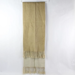 Unbranded Cashmere Like Look And Feel Scarf Wrap Shawl Beige Cream Fringe