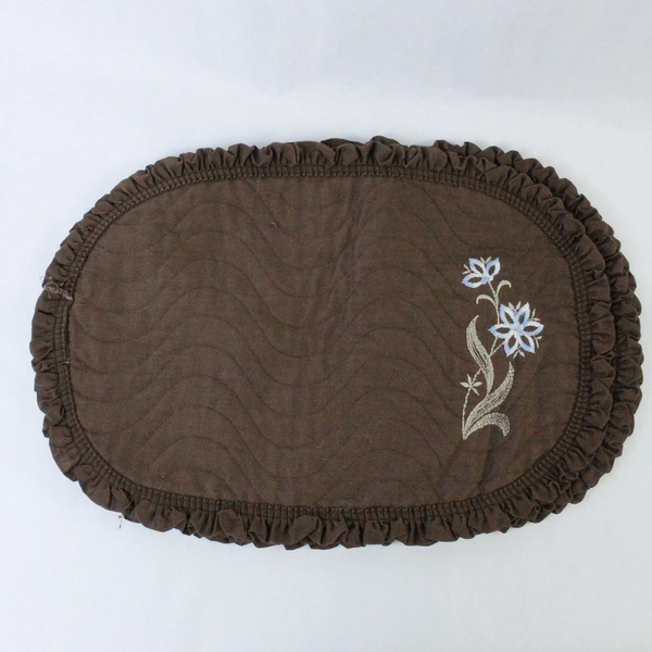 Lot of 4 Dark Blue Cotton Napkins & 3 Vintage Brown Placemat Set