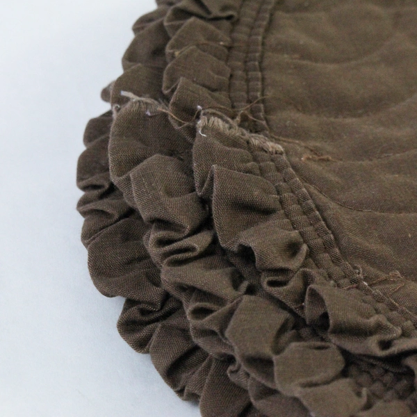 Lot of 4 Dark Blue Cotton Napkins & 3 Vintage Brown Placemat Set