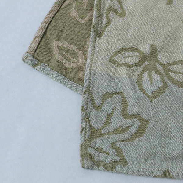 Set of 4 Cloth Napkins Blue Green Yellow Leaves | Dining Home Decor