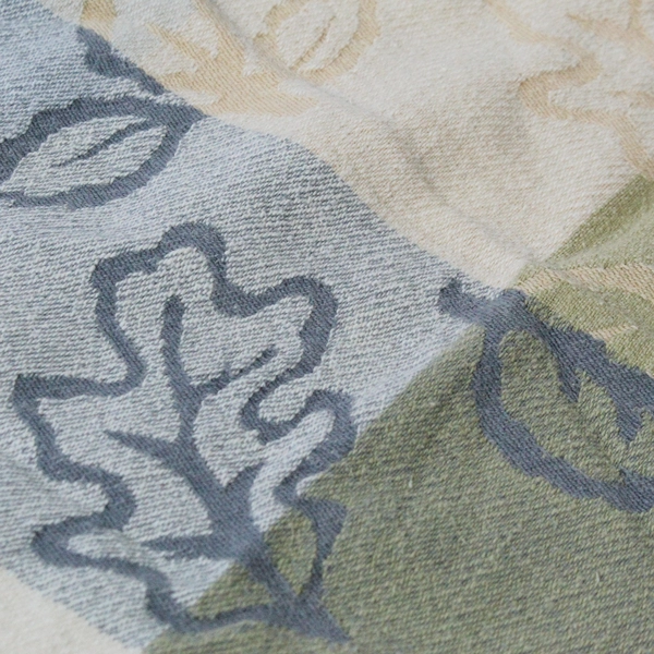 Set of 4 Cloth Napkins Blue Green Yellow Leaves | Dining Home Decor