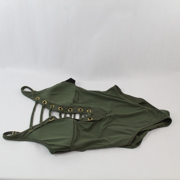 Green One Piece Swimsuit Women's Size L Pre-Owned with Faint Stains