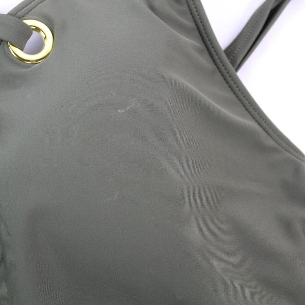 Green One Piece Swimsuit Women's Size L Pre-Owned with Faint Stains