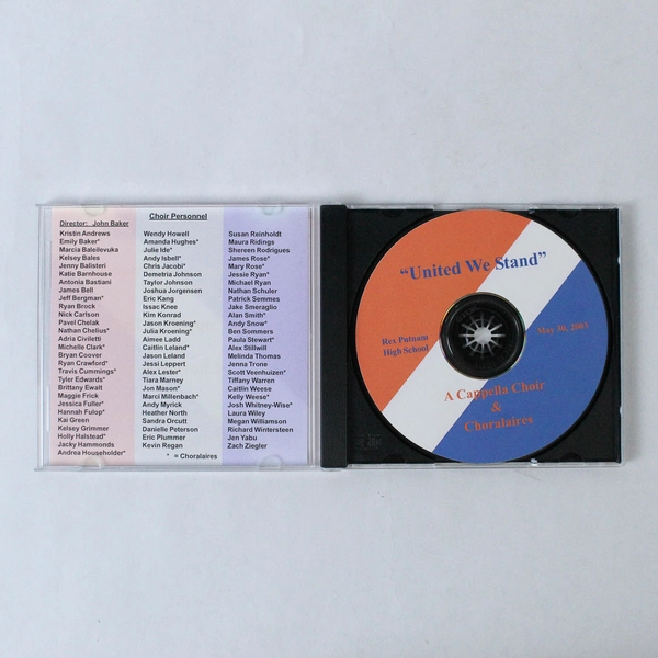 Rex Putnam High School 2003 United We Stand A Cappella Choir CD Good Condition