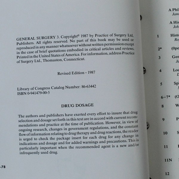 Goldsmith Practice of Surgery Byrne General Surgery 3 1987 HC Pre-Owned