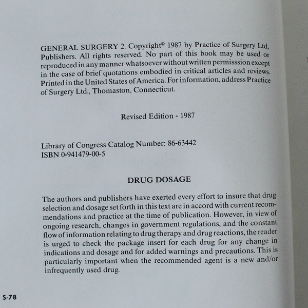 Goldsmith Practice of Surgery Byrne General Surgery 2 Revised Ed 1987 HC