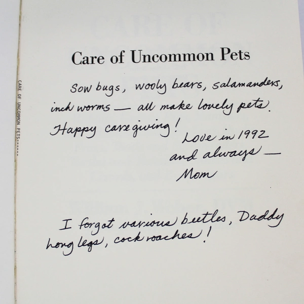 Care of Uncommon Pets by William J. Weber DVM 1987 Paperback - Pre-Owned