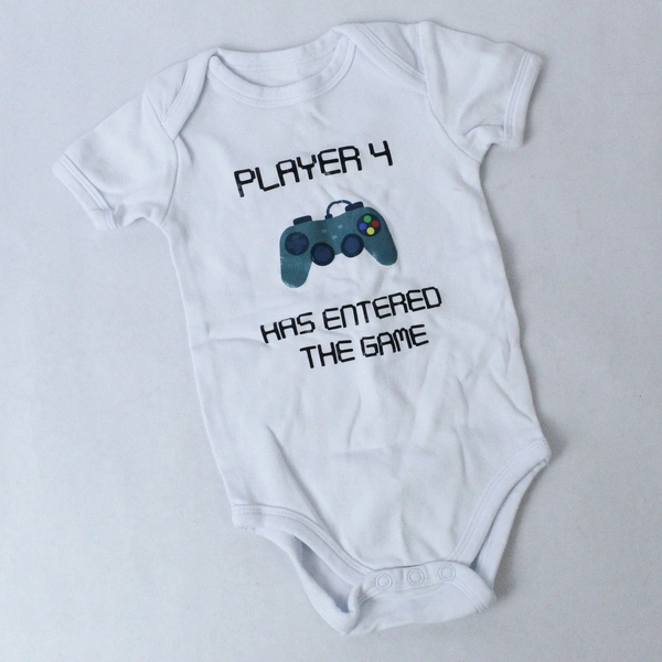 Player 4 Has Entered The Game Baby Bodysuit 3-6 Months - Cute Gamer Outfit