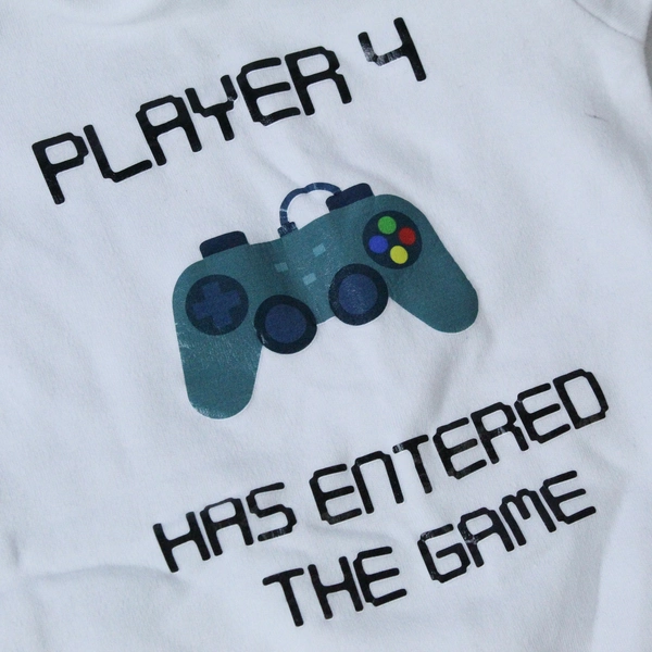 Player 4 Has Entered The Game Baby Bodysuit 3-6 Months - Cute Gamer Outfit