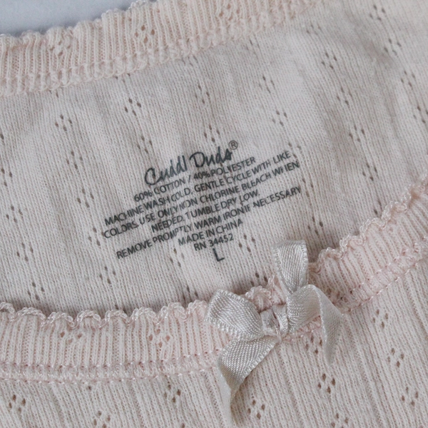Cuddl Duds Girls Pajama Set Size L Pink Long Sleeve & Pants, Pre-Owned
