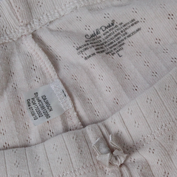 Cuddl Duds Girls Pajama Set Size L Pink Long Sleeve & Pants, Pre-Owned